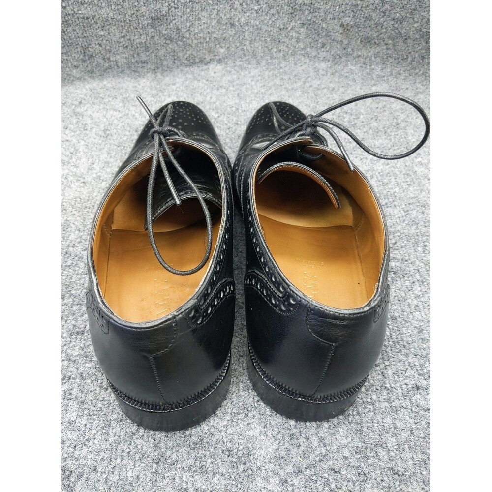 Bally Men's Black Oxfords Leather Z-Adrem Size 8 1/2D Made In Switzerland - Picture 3 of 16